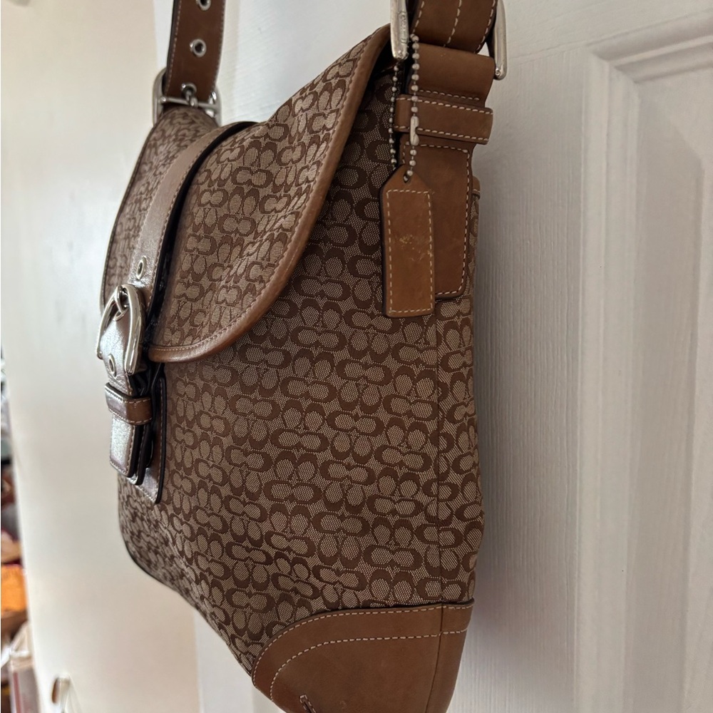Coach VINTAGE 2004 (6376) SoHo Mini C Signature Brown/Tan Shoulder Bag VGUC - Picture 3 of 16